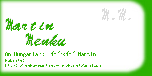 martin menku business card